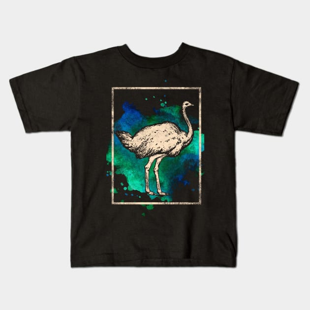 Ostrich Kids T-Shirt by Mila46